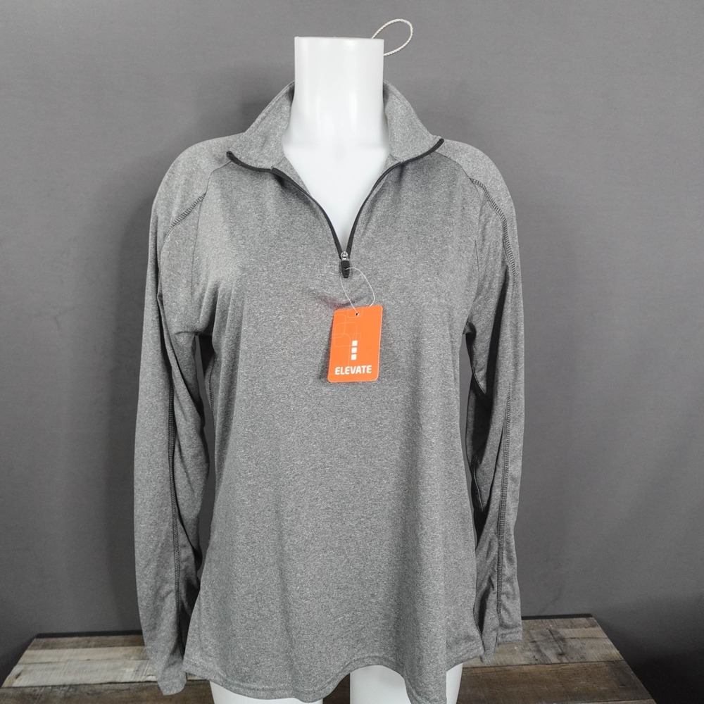Womens Active Top Large 1/4 Zip Bose Active Knit Thumbholes Track Athleisure NEW
